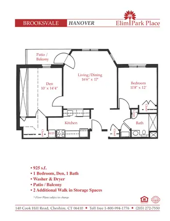 Floorplan of Elim Park, Assisted Living, Nursing Home, Independent Living, CCRC, Cheshire, CT 15