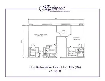Floorplan of Knollwood Military Retirement Community, Assisted Living, Nursing Home, Independent Living, CCRC, Washington, DC 6