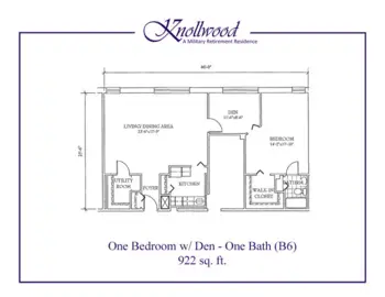 Floorplan of Knollwood Military Retirement Community, Assisted Living, Nursing Home, Independent Living, CCRC, Washington, DC 2