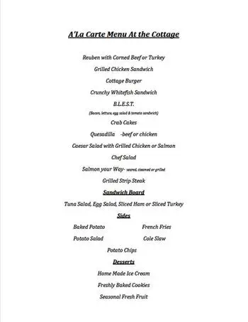 Dining menu of Cypress Cove Living, Assisted Living, Nursing Home, Independent Living, CCRC, Fort Myers, FL 1