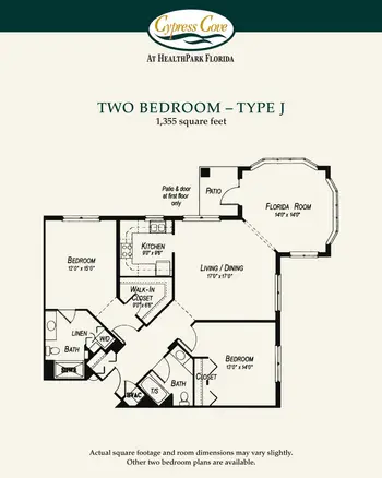 Floorplan of Cypress Cove Living, Assisted Living, Nursing Home, Independent Living, CCRC, Fort Myers, FL 16