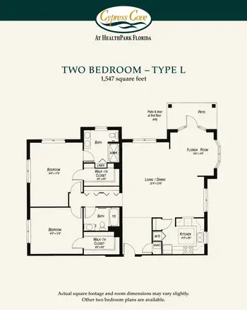 Floorplan of Cypress Cove Living, Assisted Living, Nursing Home, Independent Living, CCRC, Fort Myers, FL 18