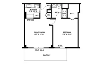 Floorplan of John Knox Village, Assisted Living, Nursing Home, Independent Living, CCRC, Pompano Beach, FL 2