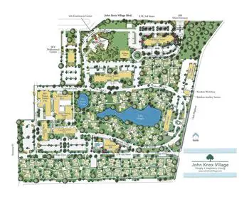 Campus Map of John Knox Village, Assisted Living, Nursing Home, Independent Living, CCRC, Pompano Beach, FL 1