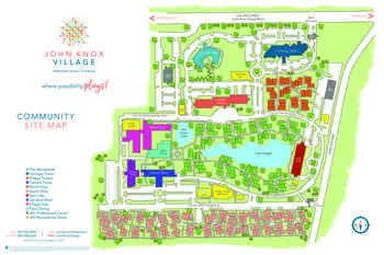 Campus Map of John Knox Village, Assisted Living, Nursing Home, Independent Living, CCRC, Pompano Beach, FL 2