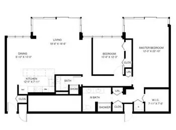Floorplan of John Knox Village, Assisted Living, Nursing Home, Independent Living, CCRC, Pompano Beach, FL 17