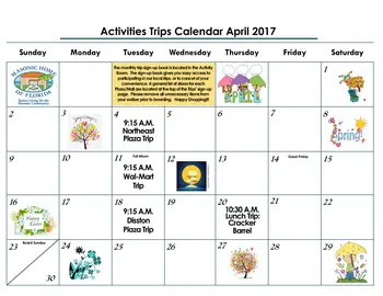 Activity Calendar of Masonic Home of Florida, Assisted Living, Nursing Home, Independent Living, CCRC, St Petersburg, FL 6