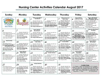Activity Calendar of Masonic Home of Florida, Assisted Living, Nursing Home, Independent Living, CCRC, St Petersburg, FL 8