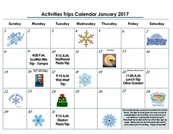Activity Calendar of Masonic Home of Florida, Assisted Living, Nursing Home, Independent Living, CCRC, St Petersburg, FL 18