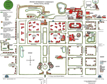Campus Map of Penney Retirement Community, Assisted Living, Nursing Home, Independent Living, CCRC, Penney Farms, FL 2