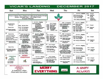 Activity Calendar of Vicar's Landing, Assisted Living, Nursing Home, Independent Living, CCRC, Ponte Vedra, FL 1