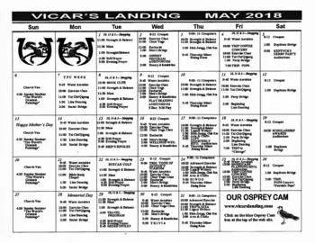 Activity Calendar of Vicar's Landing, Assisted Living, Nursing Home, Independent Living, CCRC, Ponte Vedra, FL 4