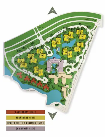 Campus Map of Vicar's Landing, Assisted Living, Nursing Home, Independent Living, CCRC, Ponte Vedra, FL 1