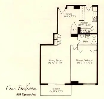 Floorplan of Canterbury Tower, Assisted Living, Nursing Home, Independent Living, CCRC, Tampa, FL 1