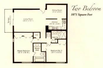 Floorplan of Canterbury Tower, Assisted Living, Nursing Home, Independent Living, CCRC, Tampa, FL 2