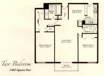 Floorplan of Canterbury Tower, Assisted Living, Nursing Home, Independent Living, CCRC, Tampa, FL 4