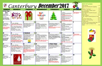 Activity Calendar of Canterbury Tower, Assisted Living, Nursing Home, Independent Living, CCRC, Tampa, FL 1