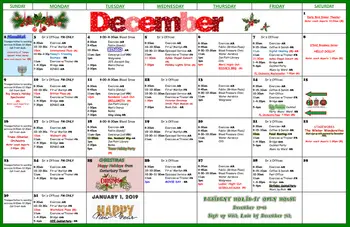 Activity Calendar of Canterbury Tower, Assisted Living, Nursing Home, Independent Living, CCRC, Tampa, FL 2