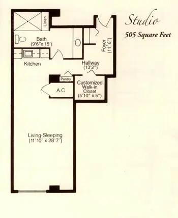 Floorplan of Canterbury Tower, Assisted Living, Nursing Home, Independent Living, CCRC, Tampa, FL 5