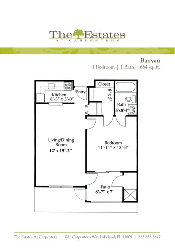 Floorplan of The Estates at Carpenters, Assisted Living, Nursing Home, Independent Living, CCRC, Lakeland, FL 6