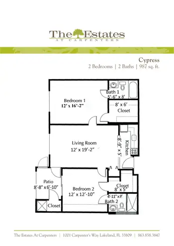 Floorplan of The Estates at Carpenters, Assisted Living, Nursing Home, Independent Living, CCRC, Lakeland, FL 7