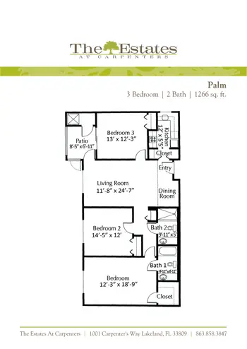 Floorplan of The Estates at Carpenters, Assisted Living, Nursing Home, Independent Living, CCRC, Lakeland, FL 9