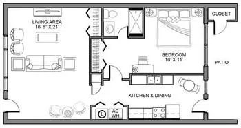Floorplan of Lakeview Terrace, Assisted Living, Nursing Home, Independent Living, CCRC, Altoona, FL 1