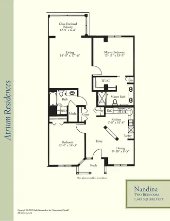 Floorplan of Oak Hammock at the University of Florida, Assisted Living, Nursing Home, Independent Living, CCRC, Gainesville, FL 18