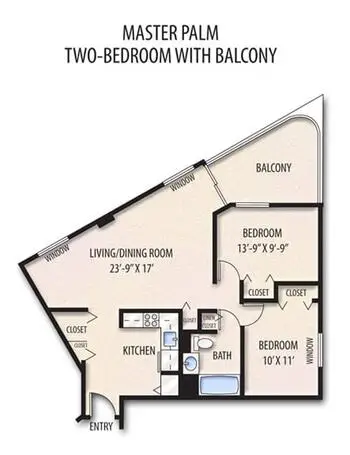 Floorplan of The Palms of Sebring, Assisted Living, Nursing Home, Independent Living, CCRC, Sebring, FL 3