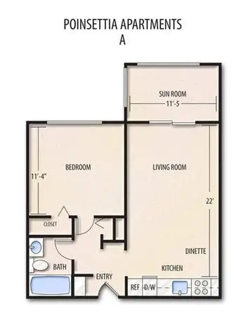 Floorplan of The Palms of Sebring, Assisted Living, Nursing Home, Independent Living, CCRC, Sebring, FL 4