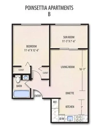 Floorplan of The Palms of Sebring, Assisted Living, Nursing Home, Independent Living, CCRC, Sebring, FL 5