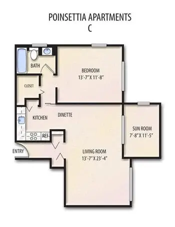 Floorplan of The Palms of Sebring, Assisted Living, Nursing Home, Independent Living, CCRC, Sebring, FL 6