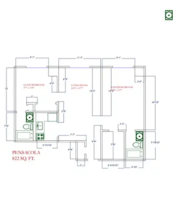 Floorplan of Concordia Village of Tampa, Assisted Living, Nursing Home, Independent Living, CCRC, Tampa, FL 13