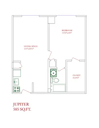 Floorplan of Concordia Village of Tampa, Assisted Living, Nursing Home, Independent Living, CCRC, Tampa, FL 2