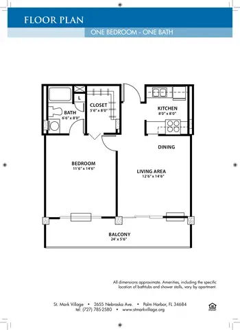 Floorplan of St. Mark Village, Assisted Living, Nursing Home, Independent Living, CCRC, Palm Harbor, FL 1