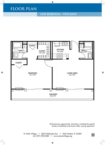 Floorplan of St. Mark Village, Assisted Living, Nursing Home, Independent Living, CCRC, Palm Harbor, FL 3