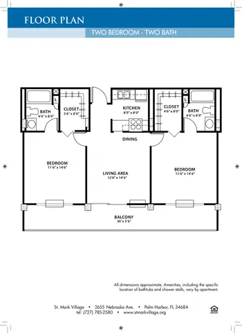 Floorplan of St. Mark Village, Assisted Living, Nursing Home, Independent Living, CCRC, Palm Harbor, FL 4