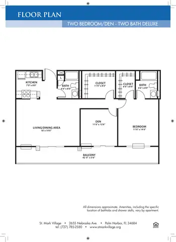 Floorplan of St. Mark Village, Assisted Living, Nursing Home, Independent Living, CCRC, Palm Harbor, FL 5