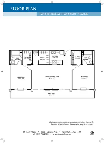 Floorplan of St. Mark Village, Assisted Living, Nursing Home, Independent Living, CCRC, Palm Harbor, FL 7