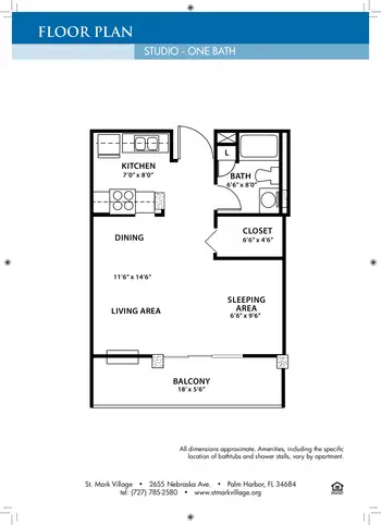 Floorplan of St. Mark Village, Assisted Living, Nursing Home, Independent Living, CCRC, Palm Harbor, FL 8
