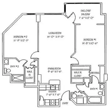 Floorplan of The Mayflower, Assisted Living, Nursing Home, Independent Living, CCRC, Winter Park, FL 9