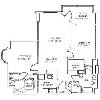 Floorplan of The Mayflower, Assisted Living, Nursing Home, Independent Living, CCRC, Winter Park, FL 11