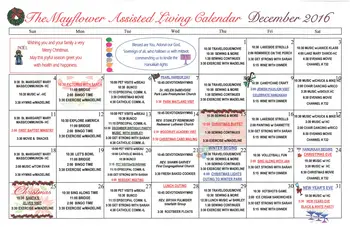 Activity Calendar of The Mayflower, Assisted Living, Nursing Home, Independent Living, CCRC, Winter Park, FL 1