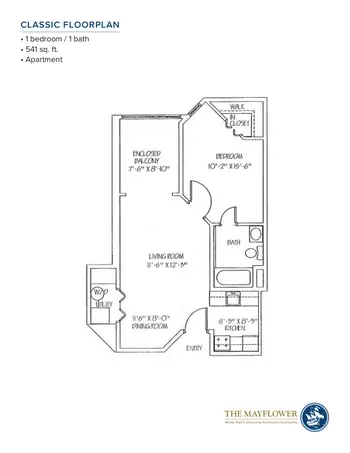 Floorplan of The Mayflower, Assisted Living, Nursing Home, Independent Living, CCRC, Winter Park, FL 17