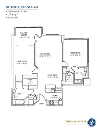 Floorplan of The Mayflower, Assisted Living, Nursing Home, Independent Living, CCRC, Winter Park, FL 20