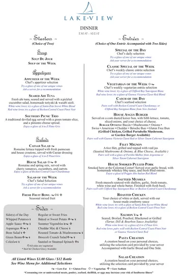Dining menu of Fleet Landing, Assisted Living, Nursing Home, Independent Living, CCRC, Atlantic Beach, FL 1