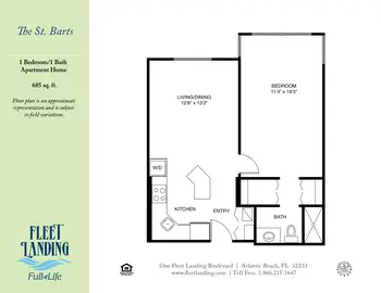 Floorplan of Fleet Landing, Assisted Living, Nursing Home, Independent Living, CCRC, Atlantic Beach, FL 1
