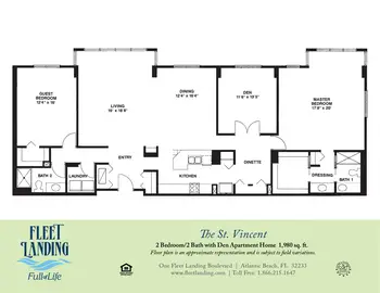 Floorplan of Fleet Landing, Assisted Living, Nursing Home, Independent Living, CCRC, Atlantic Beach, FL 6