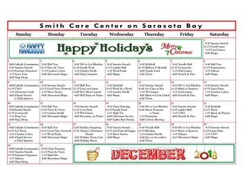 Activity Calendar of Plymouth Harbor, Assisted Living, Nursing Home, Independent Living, CCRC, Sarasota, FL 10