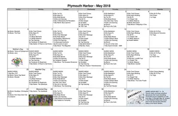 Activity Calendar of Plymouth Harbor, Assisted Living, Nursing Home, Independent Living, CCRC, Sarasota, FL 19